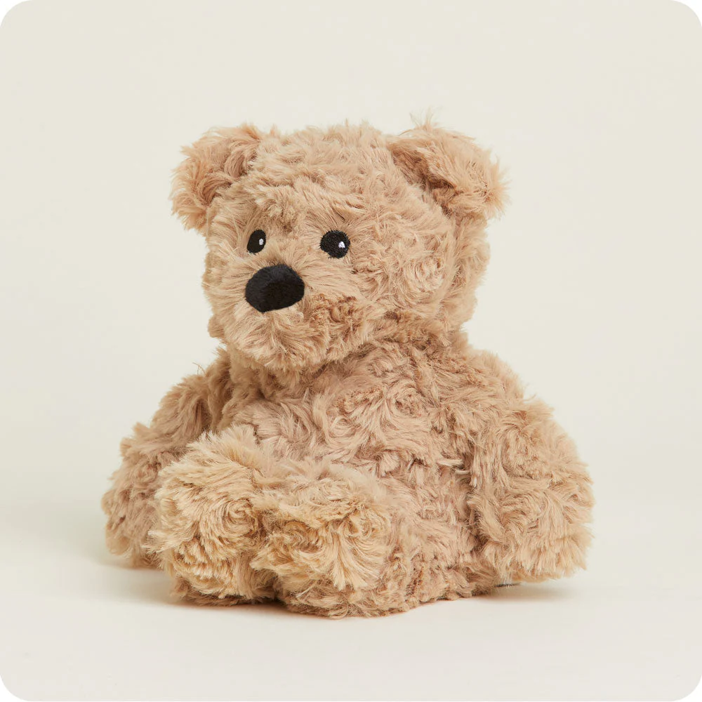Brown Curly Bear Warmies Junior - Image 3