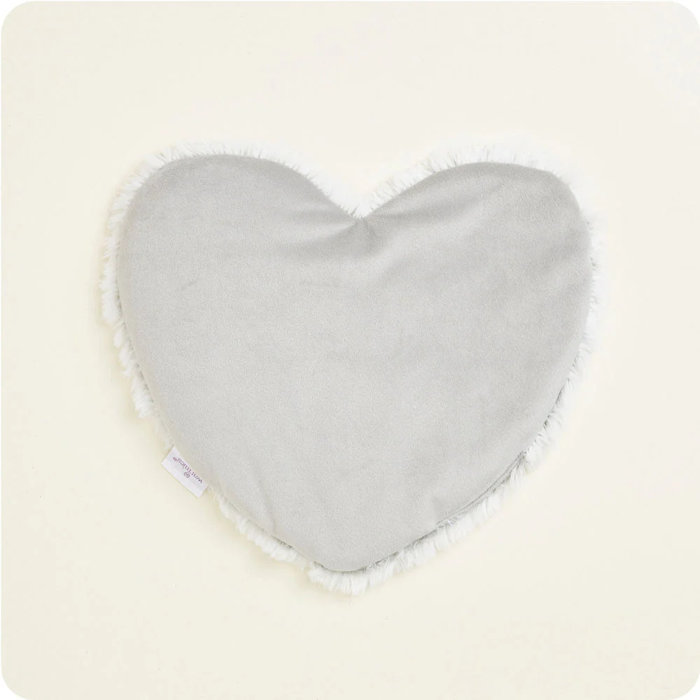 Marshmallow Gray Heart Heat Pad Warmies - Image 4